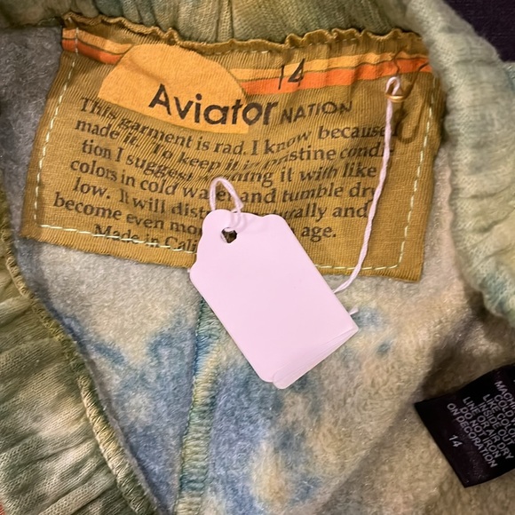 - NWT Aviator Nation Kids Hand dyed Sweatpants Size 14 - Picture 4 of 4